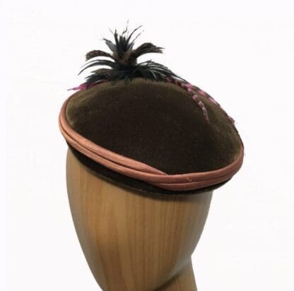 brown velvet fascinator