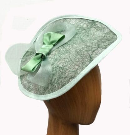 light green fascinator