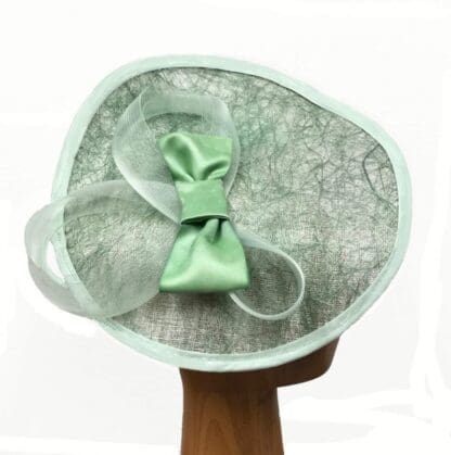 light green fascinator