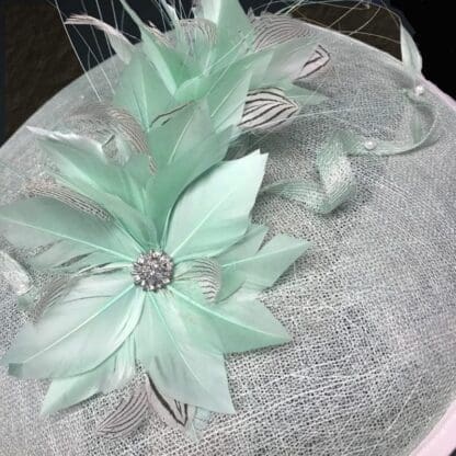 mint green fascinator