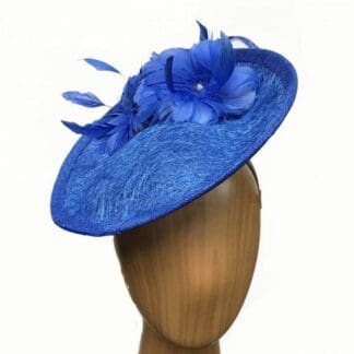 royal blue "cobweb" fascinator