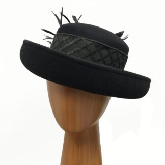 medium black wool hat