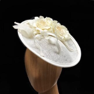 medium ivory flower fascinator