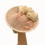 peach pink fascinator