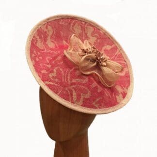 Rose pink print fascinator