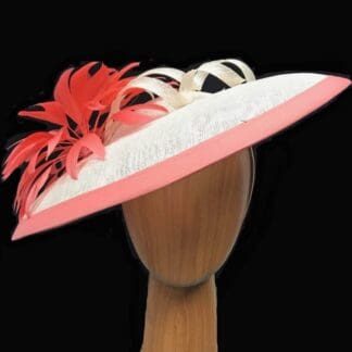 Large ivory coral fascinator