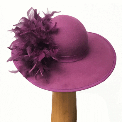 Fuchsia Pink wool hat