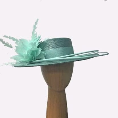 jade color dress hat