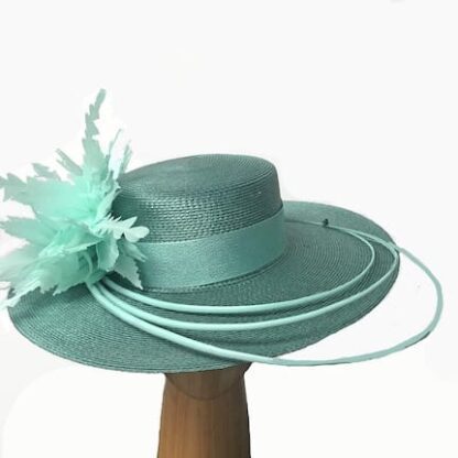 jade color dress hat