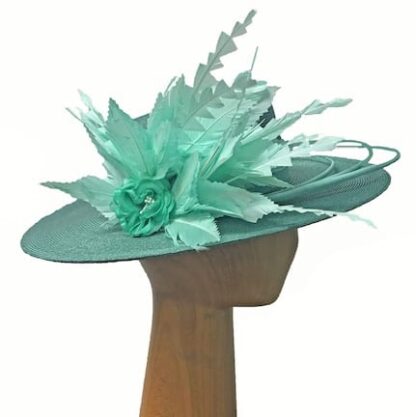 jade color dress hat