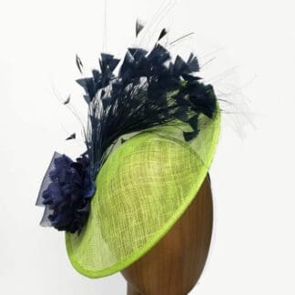 lime navy fascinator