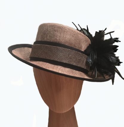 mocha fedora style hat