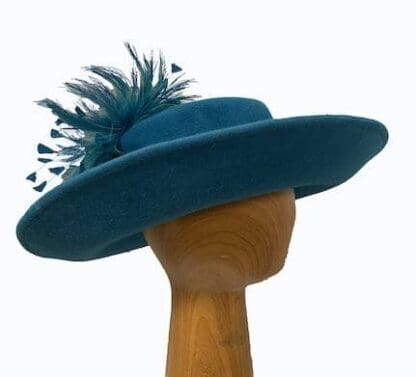 deep turquoise wool hat