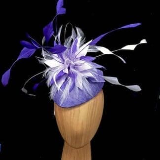 small purple lilac fascinator