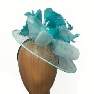 Aqua mesh fascinator