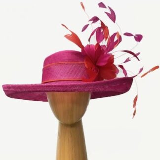 bright pink derby hat