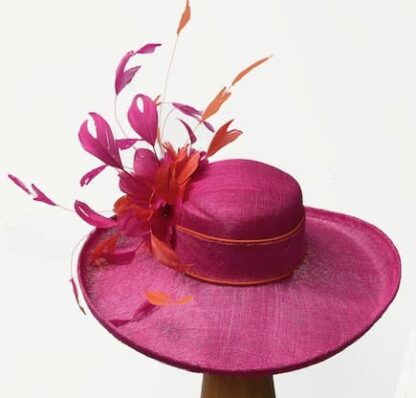 bright pink derby hat