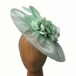 mint green gathered fascinator