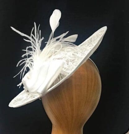 white lace domed fascinator