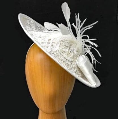 white lace domed fascinator