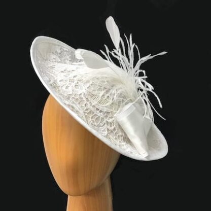 white lace domed fascinator