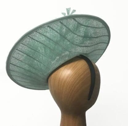 mint green feather fascinator