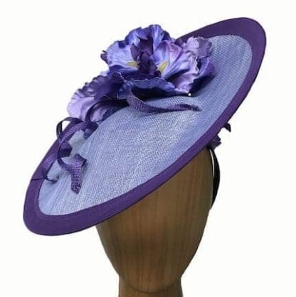 periwinkle iris fascinator