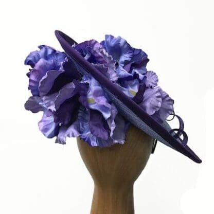 periwinkle iris fascinator