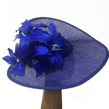 large cobalt blue fascinator