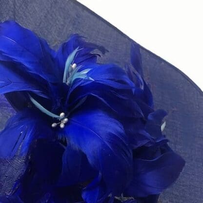 large cobalt blue fascinator