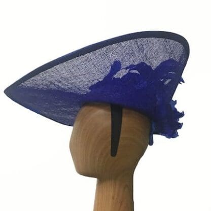 large cobalt blue fascinator