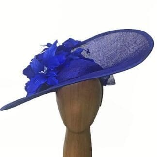 large cobalt blue fascinator