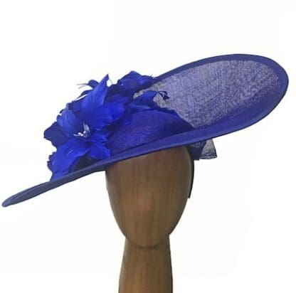 large cobalt blue fascinator