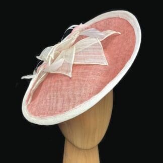 melon ivory fascinator