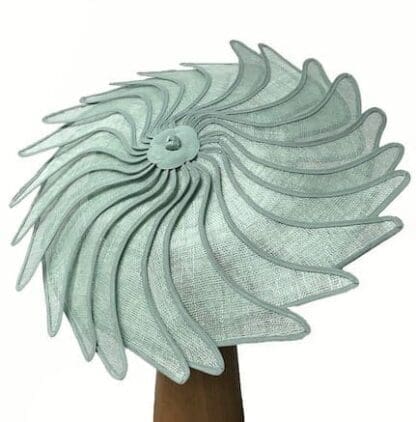 mint green "petals" fascinator