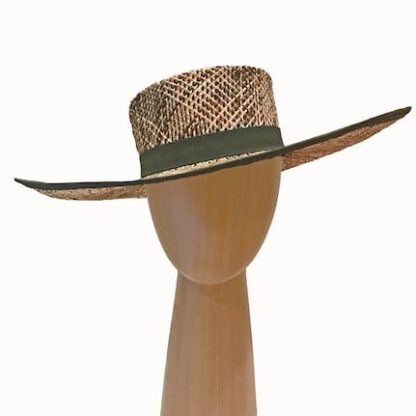 khaki straw hat