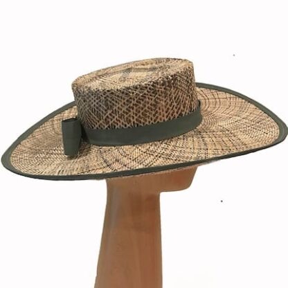 khaki olive straw hat