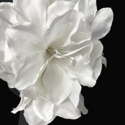white lilies fascinator