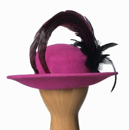 raspberry pink wool hat