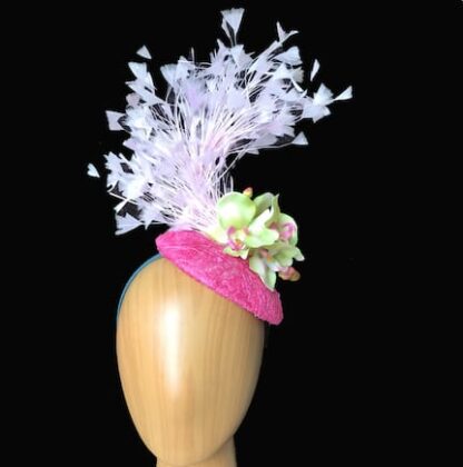 small pink lime fascinator