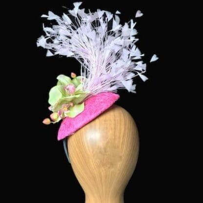 small pink lime fascinator