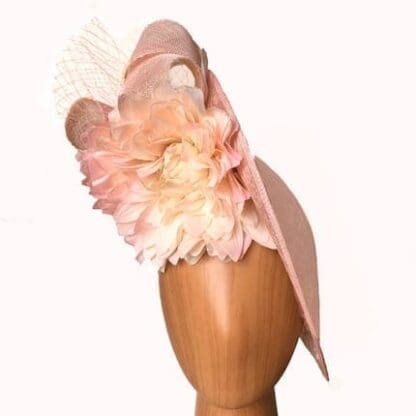 couture blush pink fascinator