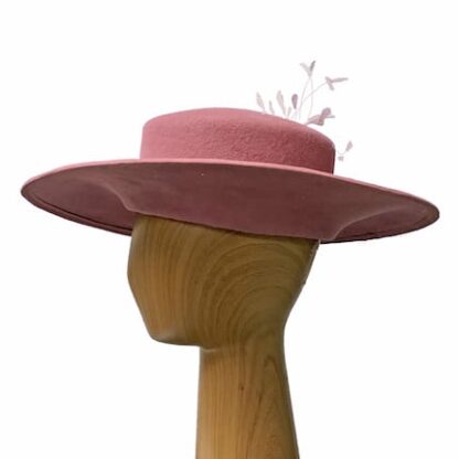 mauve pink wool hat