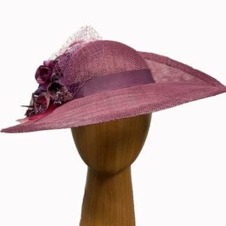 red wine fascinator hat