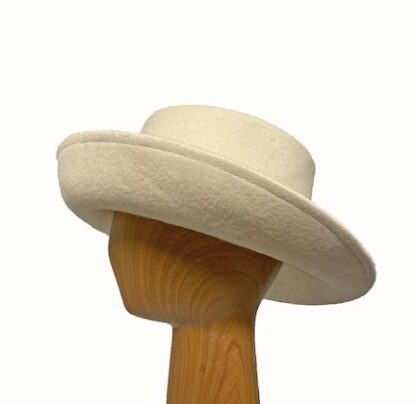 ivory wool dress hat