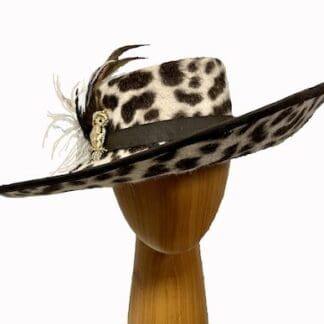 leopard print wool hat