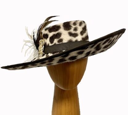 leopard print wool hat