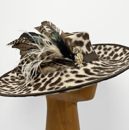 leopard print wool hat