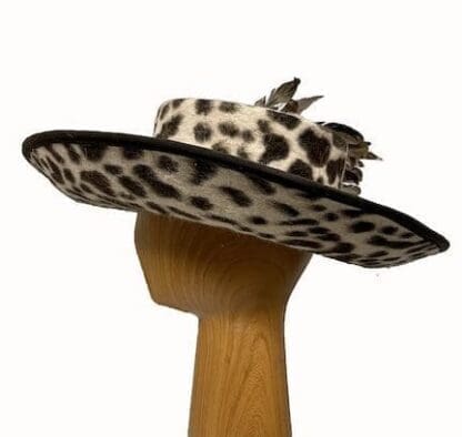 leopard print wool hat