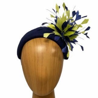 royal blue wool fascinator